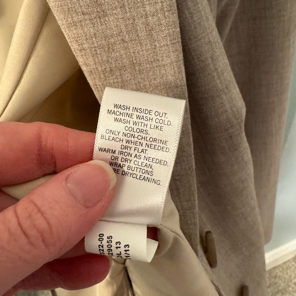 Banana Republic Blazer Light Khaki 0 0P Petite Women’s Washable - Picture 11 of 13